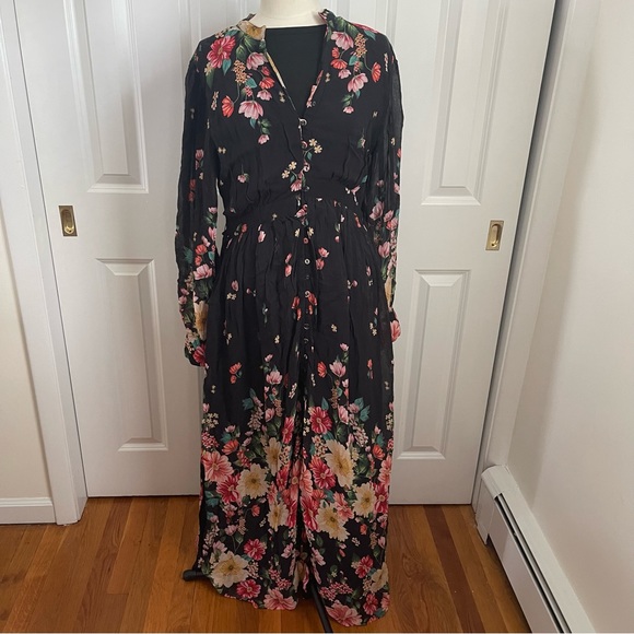 Anthroplogie Maeve Puff-Sleeve Midi Dress - Picture 3 of 6